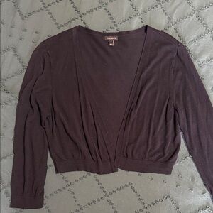 Talbots Black Open Cardigan